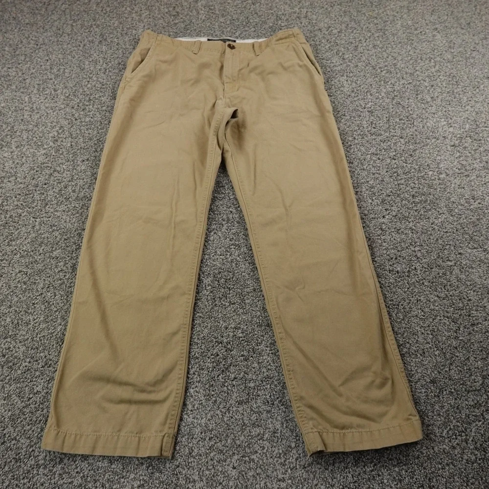 VTG‎ American Eagle Pants Mens 33X32 Beige Brown Tan Chino Relaxed Straight Y2K